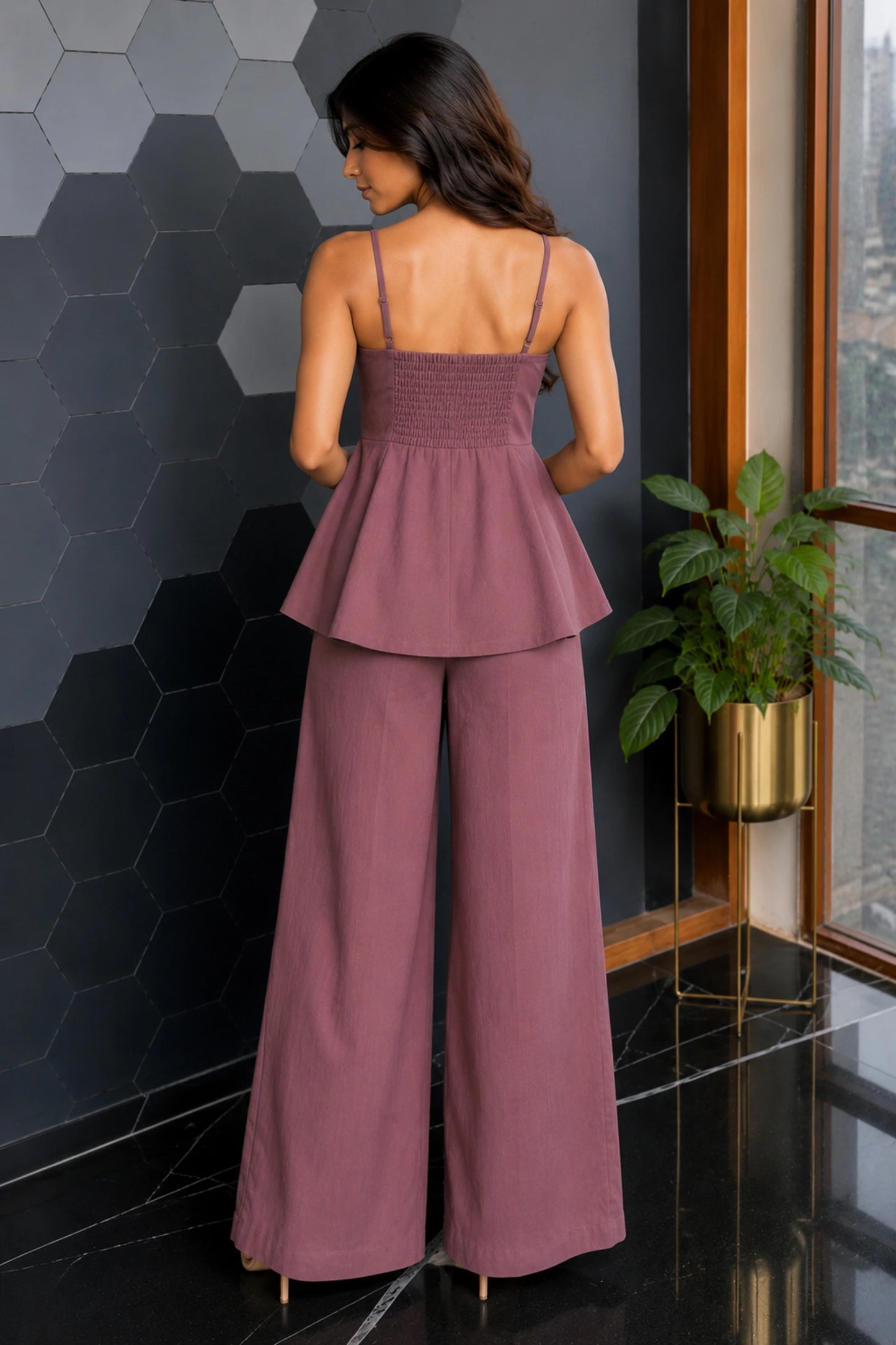 Ada Mauve Taupe Linen Co-ord Set