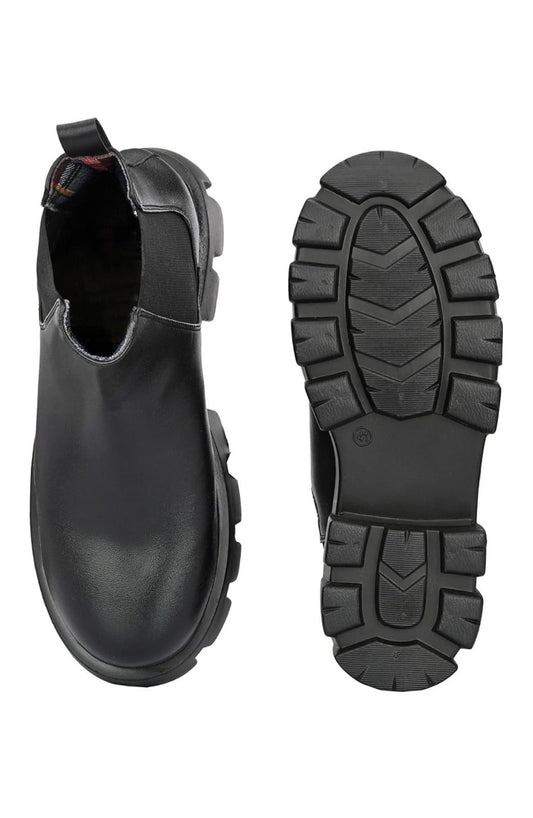 Men's Black Chunky Chelsea Boots