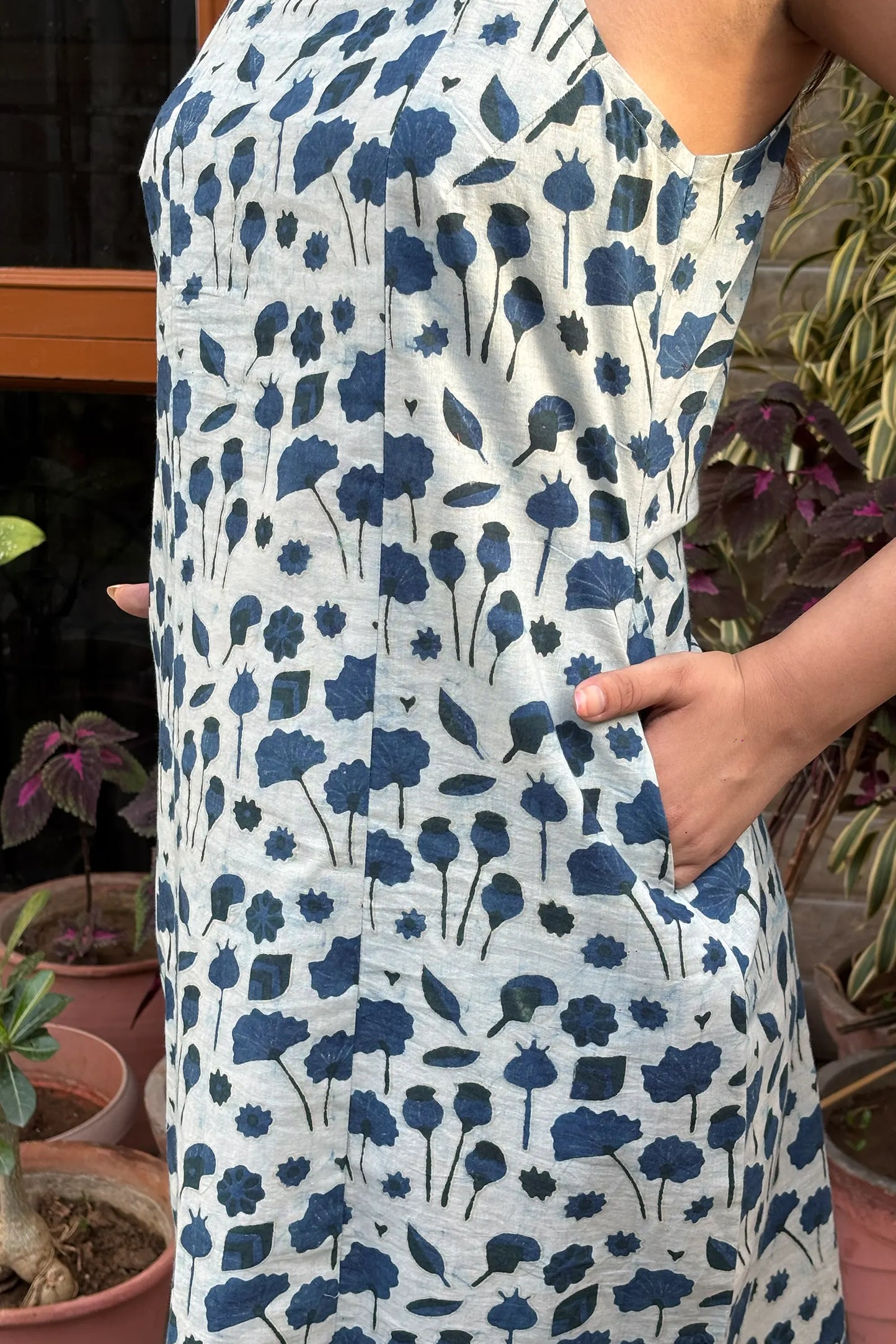 Jiya Indigo Cotton Dress