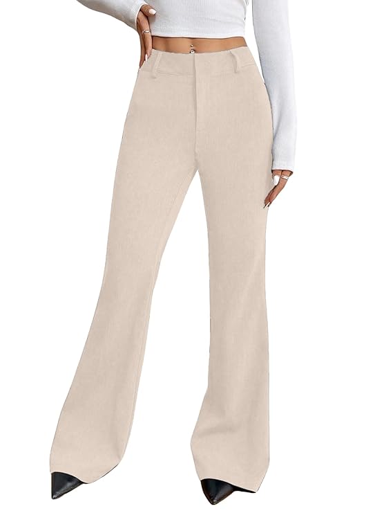 Aahwan Low Waist Flared Fly Front Trousers for Women's & Girl's