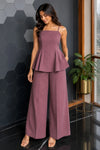 Ada Mauve Taupe cotton Co-ord Set