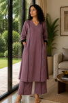 Arya Mauve Cotton Kurta Set