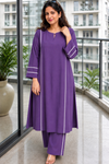 Avya Purple Organic Cotton Kurta Set