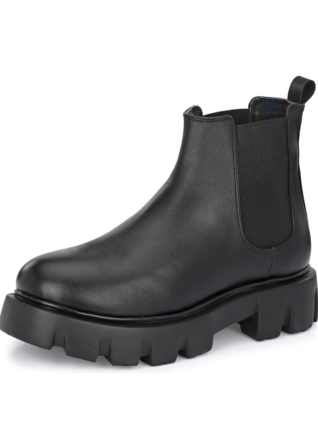 Men's Black Chunky Chelsea Boots