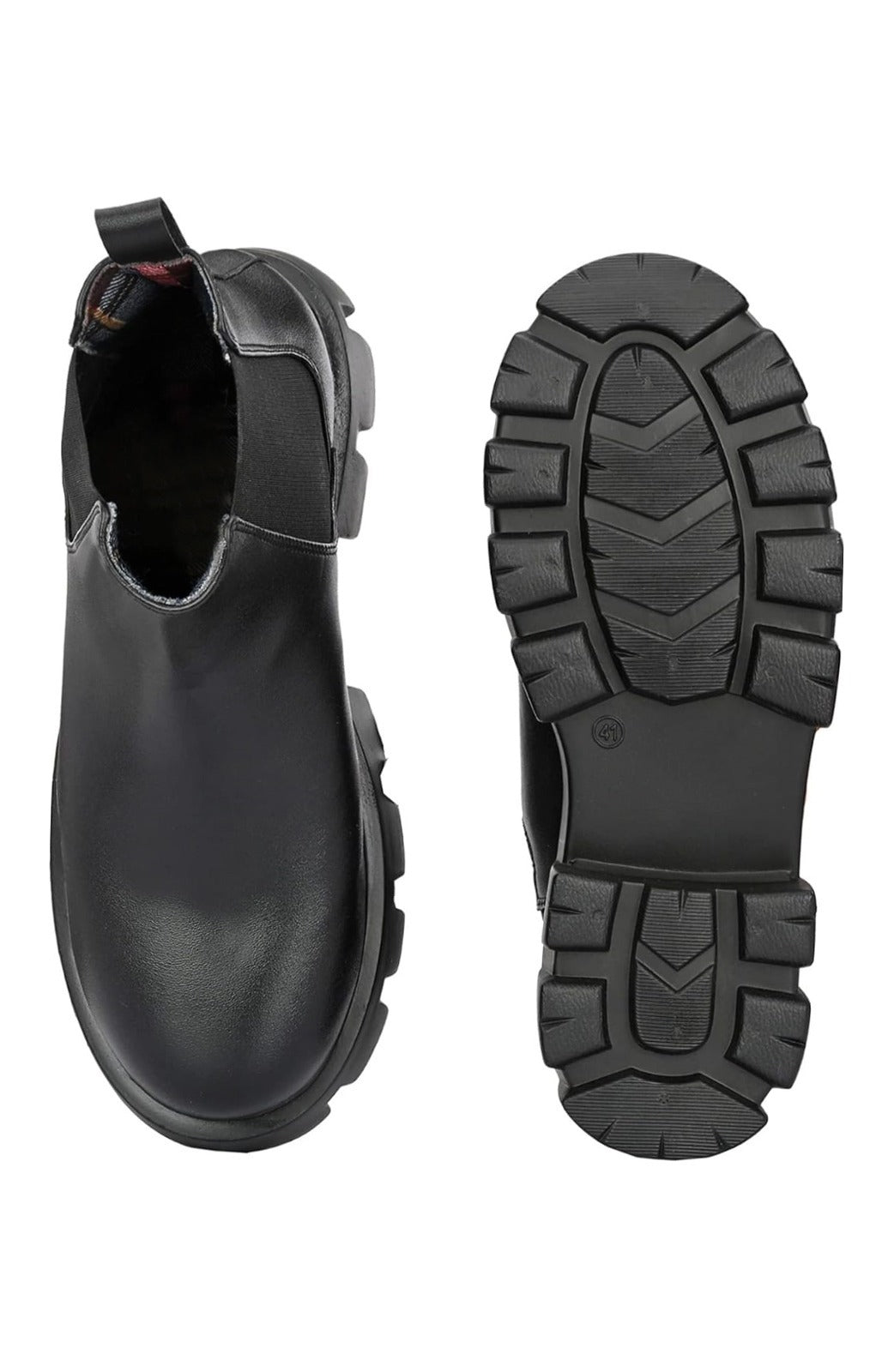 Men's Black Chunky Chelsea Boots