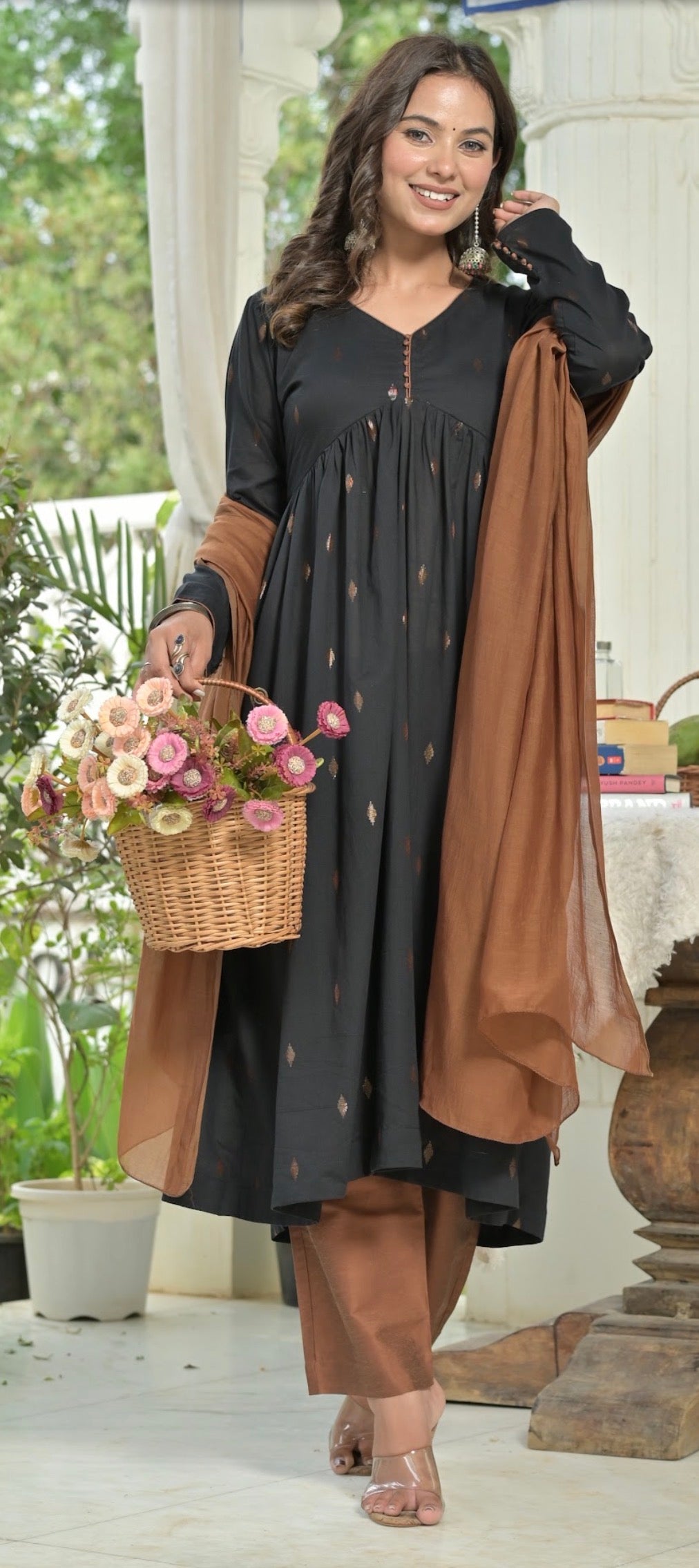 Noa Anarkali Handwoven Cotton Suit