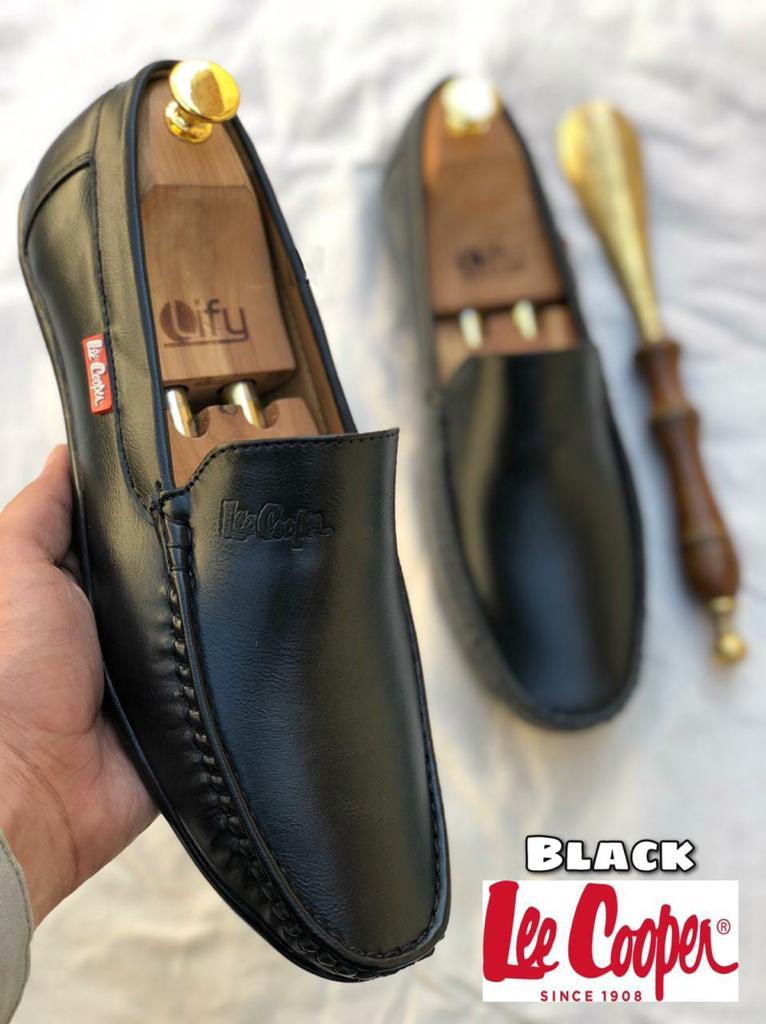 Lee Cooper Elegant Black Loafers