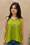 Aarika Hand Embroidered Slub Cotton Top