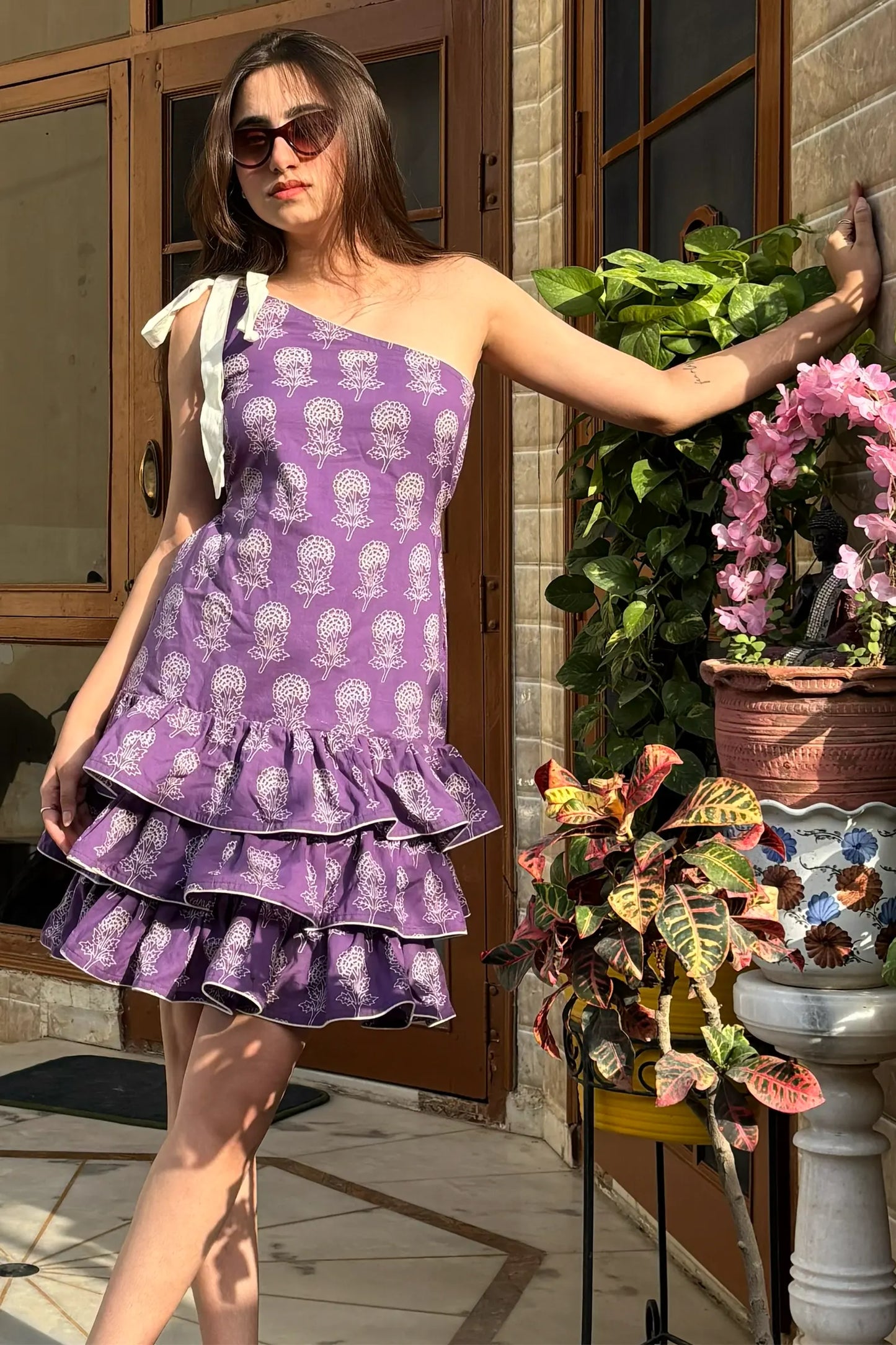 Bella Hand Block Printed Cotton Dress