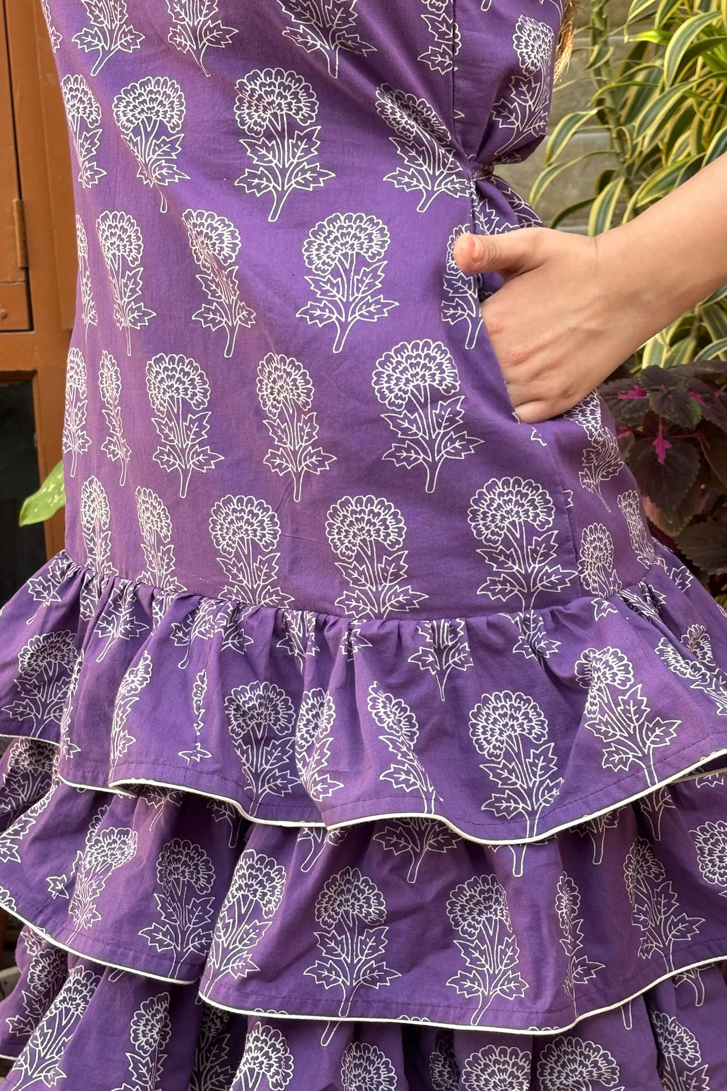 Bella Hand Block Printed Cotton Dress