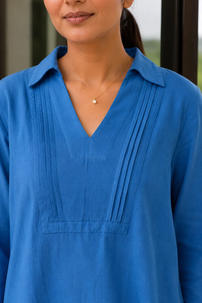Binu Blue Pure Cotton Co-ord Set