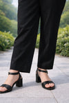 Black Cotton Trousers
