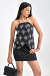 Black Poplin Short Skirt