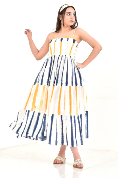 Liza Tie And Dye Cotton Dress