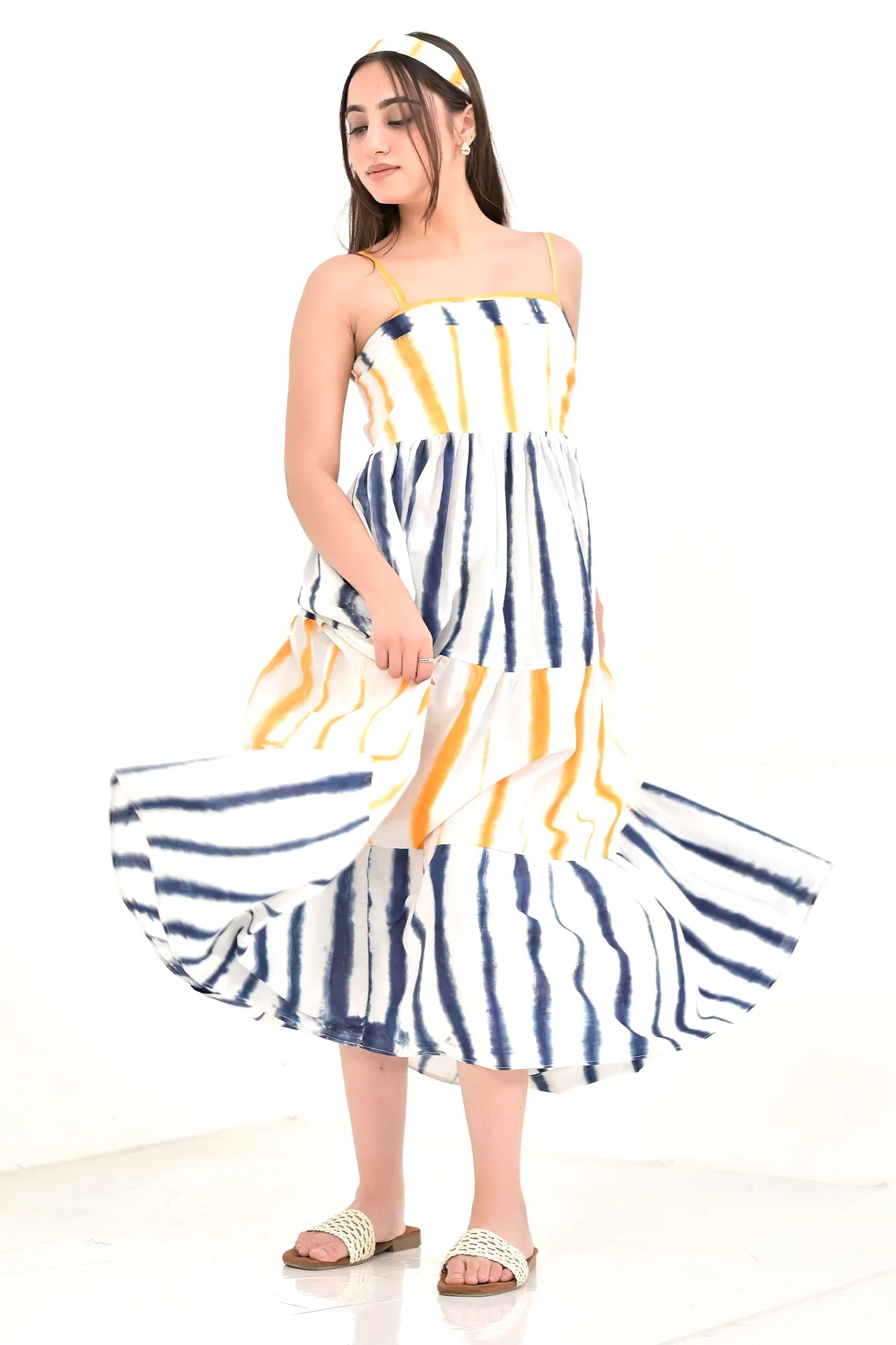 Liza Tie And Dye Cotton Dress