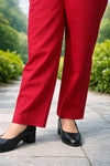 Maroon Cotton Trousers