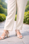 Off white cotton trousers