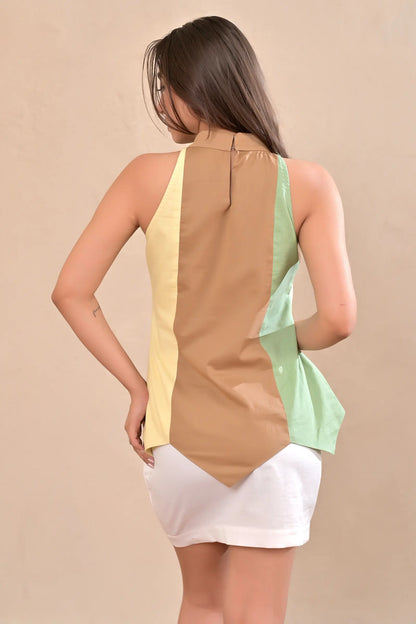 Rachel Caramel Cotton Top