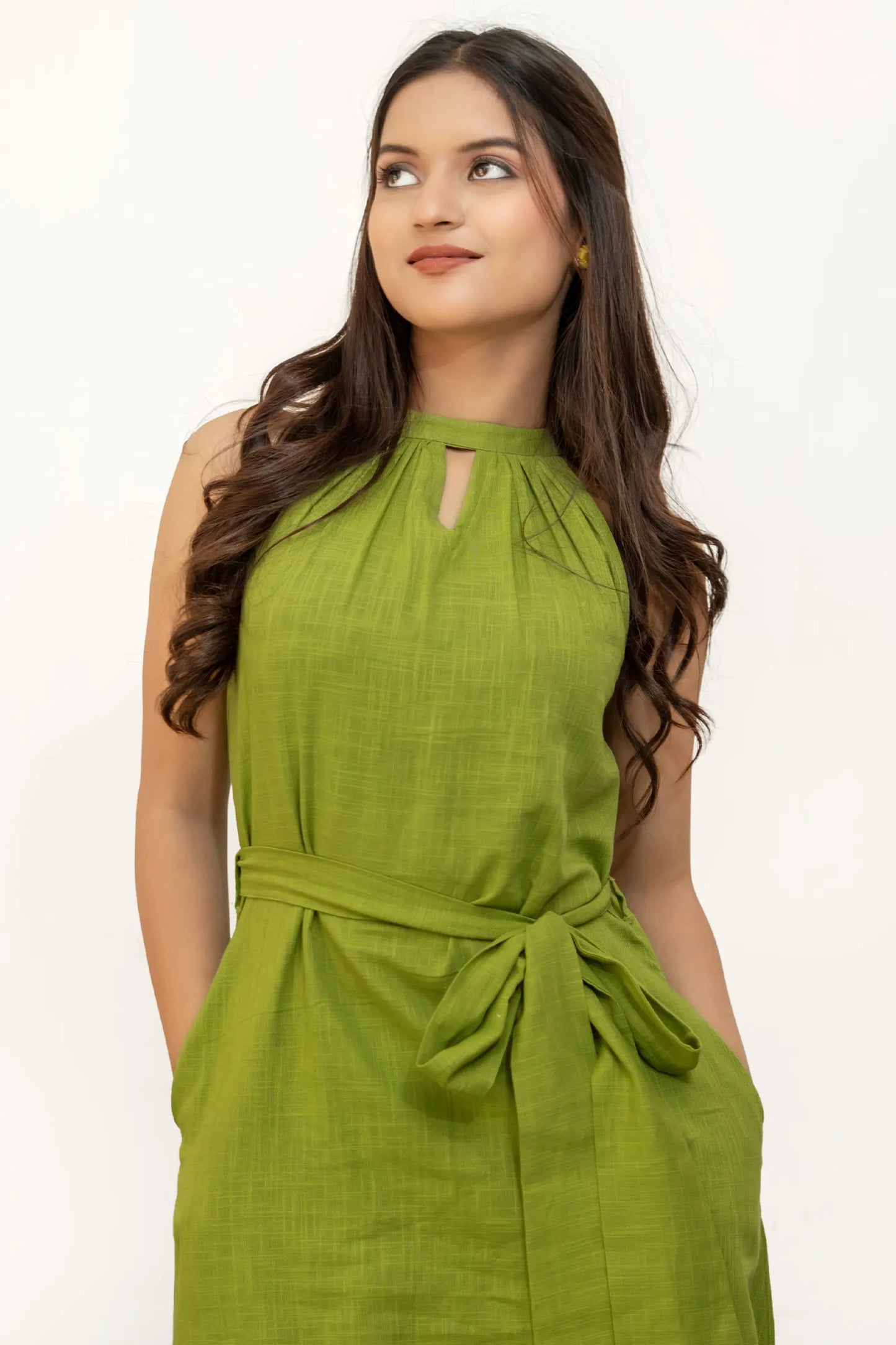 Sienna Heena Slub Cotton Co-Ord Set With Belt